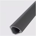 Self-Adhesive Corner Cord Cover, PVC Cable Floor Strip Protector, Wire Management Solution for Home Office, Black (Model NO.3) - Tidy Up Your Space!
