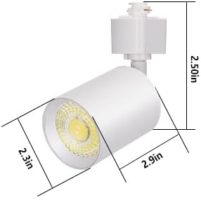 VANoopee 16-Pack 10W Dimmable LED Track Lighting Heads H Type Track Light Replacement Fixtures Bright 4000K Neutral White Ceiling Spotlight for Accent Task Art, Flicker Free CRI90+ 24° 800lm White