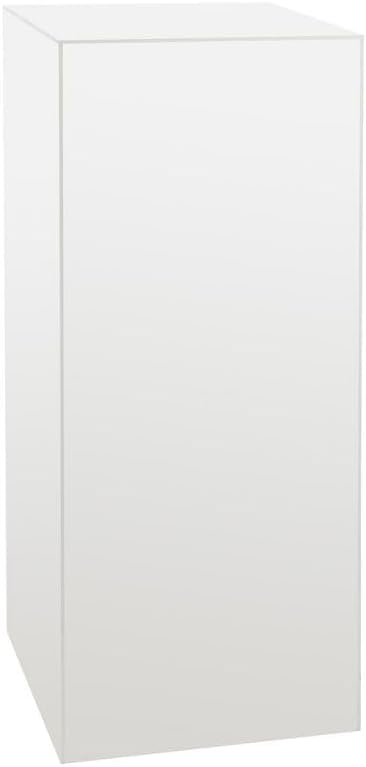 shopPOPdisplays White Expanded PVC Display Pedestal - Lightweight, Portable & Durable for Events, Trade Shows - 50 lb. Capacity (11.5" W x 11.5" L x 12" H)
