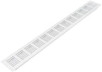 Vent Systems 19.69 x 2.36 (Outer Size) Air Supply Ventilation Grille - White Aluminum Rectangle Intake/Exhaust Door Vent Cover/Deflector - HVAC for Home Improvement Floor, Wall Duct Cover
