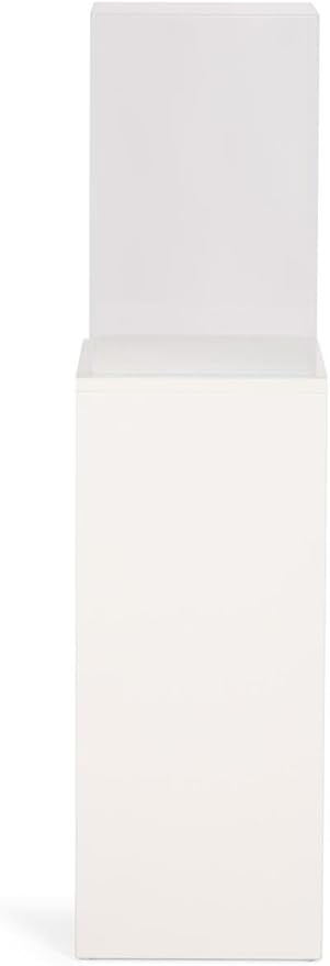 Displays2go Pedestal Display Stands with Contemporary Tiered Design and Recycled Acrylic Topper (PEDWDWH3)