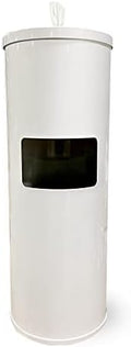 Zogics Gym Wipes Dispenser Stand and Trash Bin – Dual-Purpose Wet Wipes Dispenser for Sanitizing and Cleaning with Built-in 7 Gallon Trash Can, White Galvanized Steel