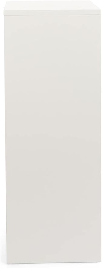 Displays2go, Rectangular Retail Store Pedestal, Laminated Particle Board & Melamine Construction – White Finish (WDCUBEWHT3)