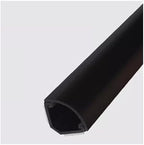 Self-Adhesive PVC Corner Cord Cover - Cable Floor Strip Protector, Wire Hider Channels for Home & Office - Durable Black Cable Management Solution (No.3)