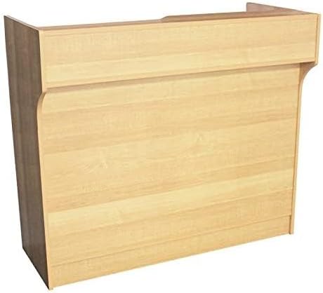 Only Hangers Display Checkout Register Stand with Drawer and Counter Space - Avilable in White, Black, and Maple (Ledge Top, Maple, 48")