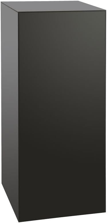 shopPOPdisplays Black Economy Display Pedestal - Expanded PVC - Lightweight, Portable & Durable for Events, Trade Shows - 50 lb. Capacity (11.5" W x 11.5" L x 36" H)