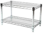 Shelving Inc. 12" d x 36" w Chrome Wire Shelving with 2 Tier Shelves, Weight Capacity 800lbs Per Shelf