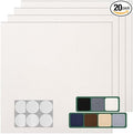 Carpet Tile 20 Pack 24” X 24” Self Adhesive Carpet Floor Tiles Anti-Slip Squares Peel and Stick Floor Tile DIY Installation for Bedroom (20, White)