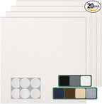Carpet Tile 20 Pack 24” X 24” Self Adhesive Carpet Floor Tiles Anti-Slip Squares Peel and Stick Floor Tile DIY Installation for Bedroom (20, White)