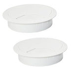 5 Pcs Desk Grommet 3-1/8" / 80 mm, Desk Cord Hole Cover, Cable Grommet ABS Plastic, Desk Hole Grommet for Home & Office Pc, Detachable Adjustable Cable Cord Organizer-White