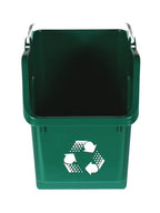 6 Gallon Stackable Recycling Bins Build Your Recycling Center for Homes, Garages, Offices Made of 100% Recycled Plastic and with Carrying Handle - (Green, 1 Pack)