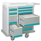 MSEC, Full Sized Medication Punch Card Cart, 400 Card Capacity, No Trim, Beige (Green Trim)