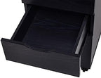HOMCOM 3 Drawer Mobile File Cabinet, Rolling Printer Stand, Vertical Filing Cabinet, Brown Wood Grain