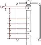 Tip-n-Roll Portable Pole 2 Sign Holder | 18"w x 12"h Wheeled Base | Black Base | 48”h Pole (PP2)