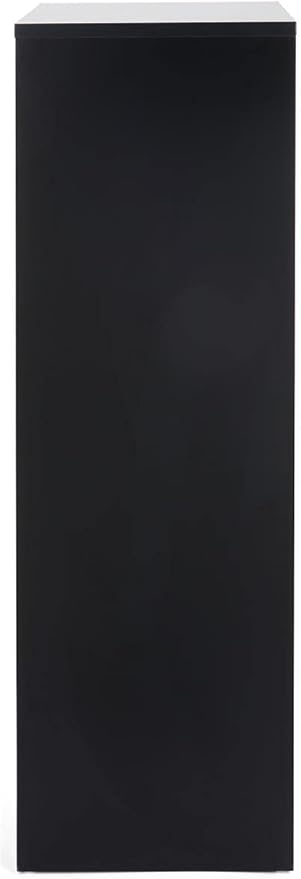 Displays2go, Laminated Gallery Display Cube, Particle Board, Melamine Construction – Black (WDCUBEBLK4)