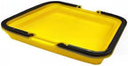 SAMMART Collapsible Basket with Handle 8L (2.1 Gallon)- Portable Outdoor Picnic Basket/Crate - Foldable Basin for Washing Dishes,Camping,Hiking (Golden Yellow)