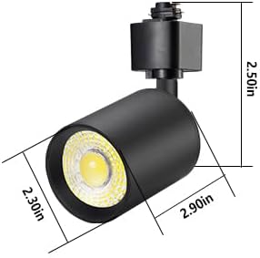 VANoopee 16-Pack 10W Dimmable LED Track Lighting Heads H Type Track Light Replacement Fixtures Bright 3000K Warm White Ceiling Spotlight for Accent Task Art, Flicker Free CRI90+ 24° 800lm Black