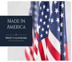 24" x 36" SwiftGlimpse 2026 Wall Calendar Erasable Large Wet & Dry Erase Laminated 12 Month Annual Yearly Wall Planner, Reversible, Horizontal/Vertical, Navy