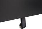 Lispin 3-Drawer Mobile Filing Cabinet with Lock, Office Storage Filing Cabinet of Legal/Letter Size, to be Installation Required (Black + Metal)