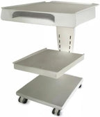 Medical Cart with Power Outlet, 3-Tier Mobile Clinic Trolley with Locking Wheels & Adjustable Tray, 132LBS Heavy Duty for Dental, Hospital & Salon Use