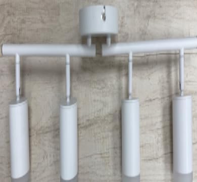 Bojim LED Track Lighting Close to Ceiling for Kitchen, White Tracking Light Fixture for Living Room, Flexibly 4 Lights Head Adjustable Arms Spotlight for Studio, GU10 Socket, Bulbs Not Included