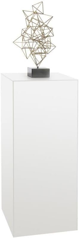 shopPOPdisplays White Expanded PVC Display Pedestal - Lightweight, Portable & Durable for Events, Trade Shows - 50 lb. Capacity (15" W x 15" L x 36" H)