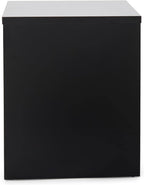 Displays2go Black Retail Display Pedestal with Collapsible Design – Black (WDCUBEBLK1)