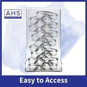 AHS Acrylic Glove Dispenser – Heavy-Duty Clear Holder for Gloves, Masks, Glasses, Shoe Covers, Hair Nets, Trash Bags & More | Freestanding Mount | 8.5"L x 7.2"W x 15.4"H | Pack of 1