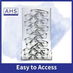 AHS Acrylic Glove Dispenser – Heavy-Duty Clear Holder for Gloves, Masks, Glasses, Shoe Covers, Hair Nets, Trash Bags & More | Freestanding Mount | 8.5"L x 7.2"W x 15.4"H | Pack of 1