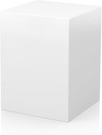 Cube Display Pedestal Stand for Bridal Shop, Square White Display Risers Columns, Party Event Decor Platform Base Showcase for Comic-Con Home Shop Boutiques (11.8*11.8*15.7in)