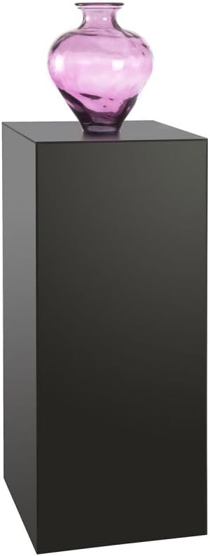 shopPOPdisplays Black Economy Display Pedestal - Expanded PVC - Lightweight, Portable & Durable for Events, Trade Shows - 50 lb. Capacity (18" W x 18" L x 36" H)