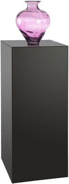 shopPOPdisplays Black Economy Display Pedestal - Expanded PVC - Lightweight, Portable & Durable for Events, Trade Shows - 50 lb. Capacity (15" W x 15" L x 42" H)