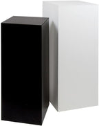 shopPOPdisplays Black Economy Display Pedestal - Expanded PVC - Lightweight, Portable & Durable for Events, Trade Shows - 50 lb. Capacity (15" W x 15" L x 36" H)