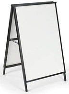 A-Frame Sidewalk Sign for 22x28 Poster Boards, Free-Standing, Double-Sided Real Estate Display Fixture for Outdoor Use, Poster Boards Not Included - Black, Steel