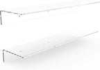 24 Inches Clear Floating Shelves for Wall, Acrylic Long Wall Shelf, Wall Mounted Shelves for Plants, Speaker, Radio, Funko Pop, Stuffed Animal, Books, Cosmetics, Toiletries, 2 Pack (24 Inch)