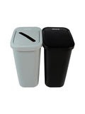 City Box 7 Gallon Double Bin Trash Can Recycle Bin with Lid for Residential, Business, and Commercial Recycling - NYC Compliant (Double Kit Paper Waste)