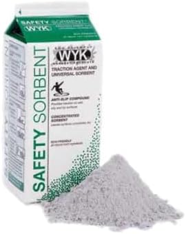 THE FRYOILSAVER COMPANY WYK Safety Sorbent 500 Series – Industrial Liquid & Oil Absorbent and Traction Agent for Spills, Leaks & Safety Maintenance – Spill Absorber Shaker Carton Pack of 12