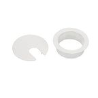 TuTuYa 8PCS Desk Grommet, Desk Grommet 1-1/2 Inch (38mm) Desk Cable Grommet Desk Cable Hole Covers with Hole Saw, Ideal Solution for Office and Home Table Cable (White,1-1/2 Inch)