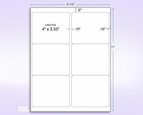 NextDayLabels - 8-1/2 x 11 Neon Color High Light Fluorescent Labels for Laser & Inkjet Printer (Orange Fluorescent, 4" x 3-1/3" - 6 Per Page | 600 Labels)