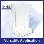AHS Acrylic Glove Dispenser – Heavy-Duty Clear Holder for Gloves, Masks, Glasses, Shoe Covers, Hair Nets, Trash Bags & More | Freestanding Mount | 8.5"L x 7.2"W x 15.4"H | Pack of 1