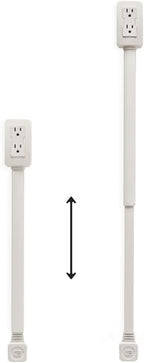 Retractable Power Strip Extension Cord, 180° Rotating Socket, Adjustable Length Surge Protector, Wall Mounted Outlet Extender with Multiple Outlets