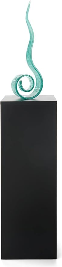 Displays2go, Portable Gallery Pedestal, Laminated Particle Board, Melamine Construction – Black Finish (WDCUBEBLK3)