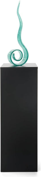 Displays2go, Portable Gallery Pedestal, Laminated Particle Board, Melamine Construction – Black Finish (WDCUBEBLK3)