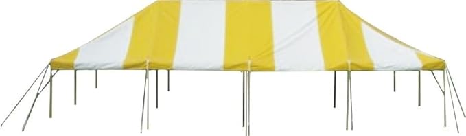 TentandTable 20' x 40' Premium Canopy Tent, Yellow/White, Outdoor Pole Tent, 80-160 Person Capacity for Parties, Weddings, Events, Commercial and Residential Use, Large Heavy Duty Vinyl Canopy Tents
