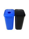 City Box 7 Gallon Recycling and Waste Bin Container with Lid for Residential, Business, and Commercial Recycling - NYC Compliant (Cans Waste)
