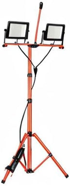 LEDMO 26000 Lumen Led Work Light with Tripod Stand 200W IP65 Waterproof Adjustable Angle Portable Led Work Floodlights with 76.8in Metal Telescoping Tripod for Warehouse, Yard, Job site
