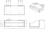 Clear Merchandising Shelf Extender | 10"W x 3"H x 4"D | Heavy Duty Gondola Brackets | Clear