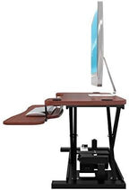 VERSADESK® PowerPro™ 36” x 24” Standing Desk Converter | 7.75” - 23.5” Electric Height Adjustable Sit to Stand Desk Riser w/ Keyboard Tray & USB Hub - Ergonomic Workstation for Home & Office, Cherry