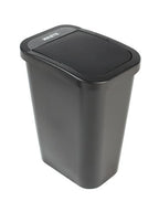 City Box 10 Gallon Waste Bin Trash Can with Lid for Residential, Offices, and Commercial Recycling - NYC Compliant- NYC Compliant - Black