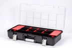 Vertical Parts Organizer Box – Deep Storage Container with 14 Compartments & 6 Removable Dividers – Heavy-Duty Shelf Unit for Hardware, Plumbing, Electrical, or Craft Supplies